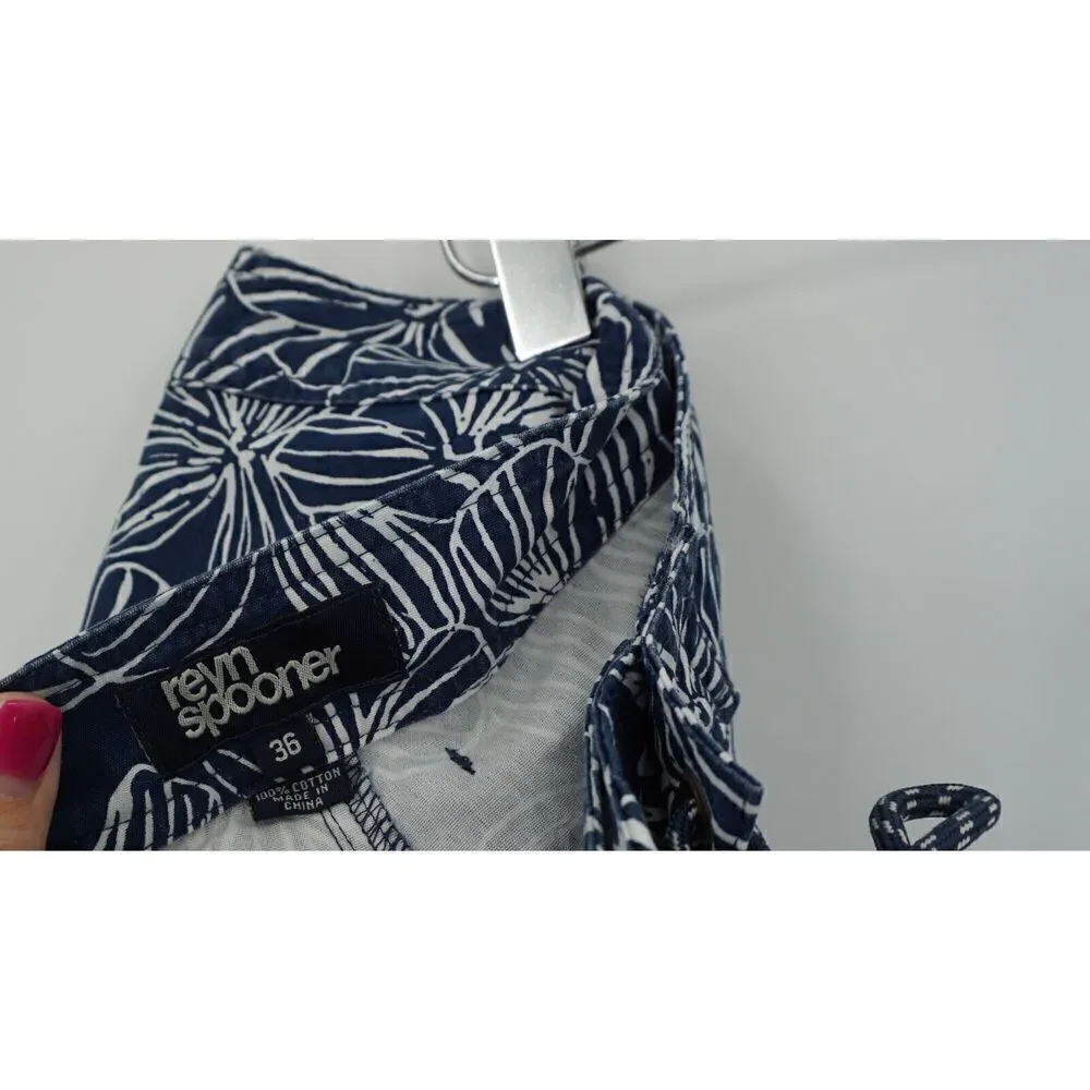 Reyn Spooner Men's Size 36 Mala Melia Boardshorts Cotton Floral Blue White Swim